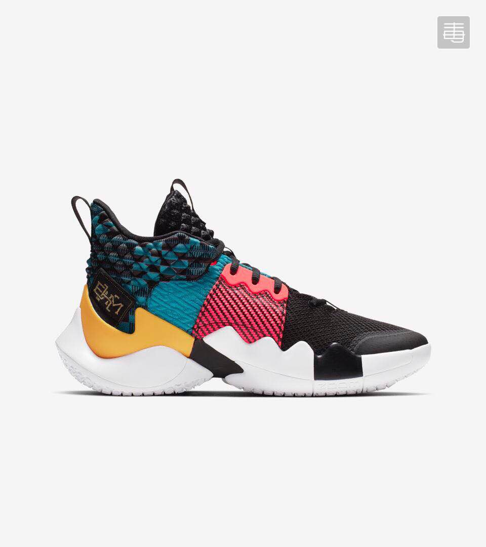 Jordan Why Not Ze0.2 Black Red Blue Yellow Shoes - Click Image to Close